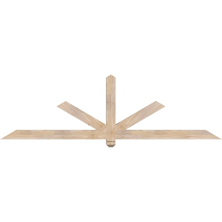 Ekena Millwork Kennewick Smooth Timber Gable Bracket, Douglas Fir, 84"W x 24"H x 3 1/2"D x 3 1/2"F, 7/12 Pitch GBW084X24X0404KEN00SDF